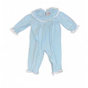 Charming Blue Striped Kids Romper